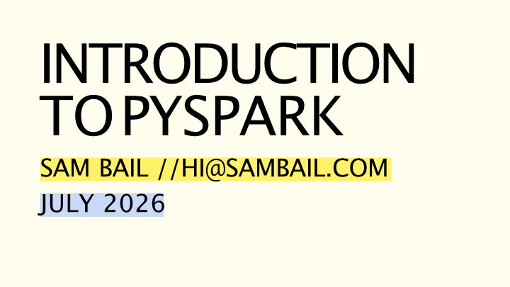 Introduction to PySpark